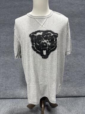 Retro Sport Shirt Mens 2XL Gray Bear Logo Graphic Short Sleeve Tee Top Reebok